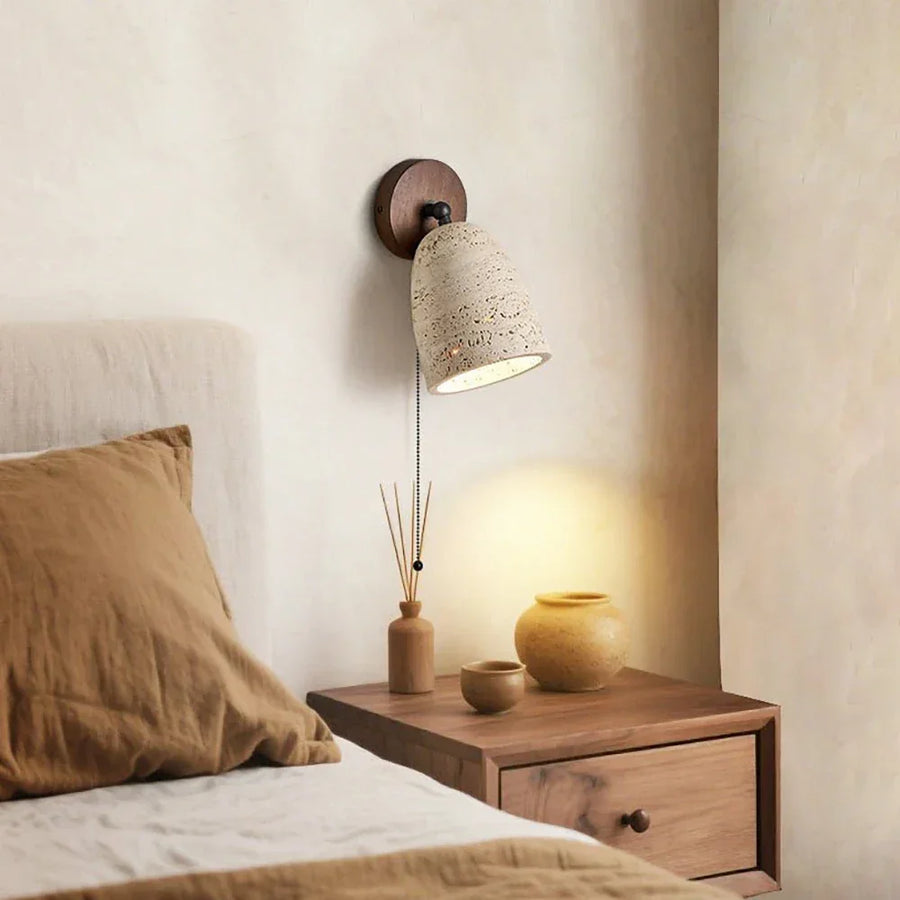 Travertine Adjustable Swivel Wall Lamp