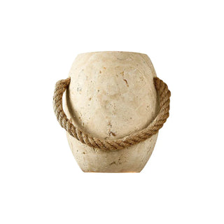 Travertine Coastal Rope Art Wall Lamp