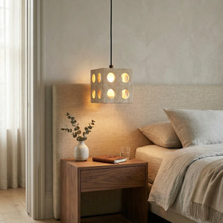 Travertine Cube Pendant Light