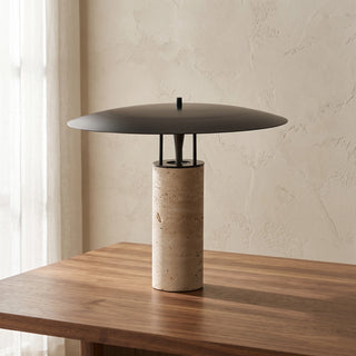 Travertine Luna Table Lamp