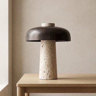 Travertine Reverse Table Lamp