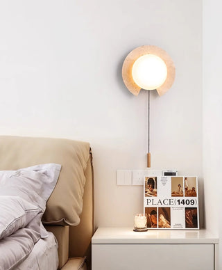 Travertine-Round-Solclip-Wall-Light-Vidirlighting3_4 - Vidirlighting