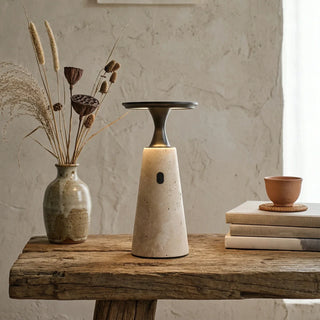 Travertine Terrava Rechargeable Table Lamp