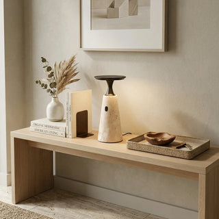 Travertine Terrava Rechargeable Table Lamp