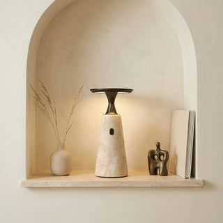Travertine Terrava Rechargeable Table Lamp
