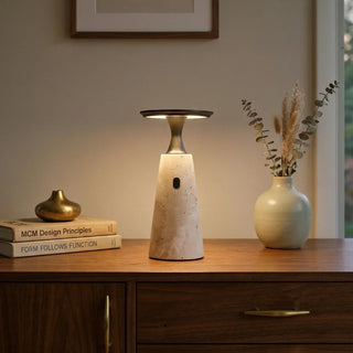 Travertine Terrava Rechargeable Table Lamp