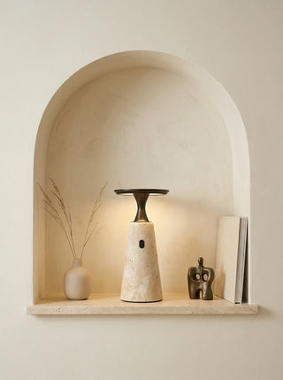 Travertine Terrava Rechargeable Table Lamp