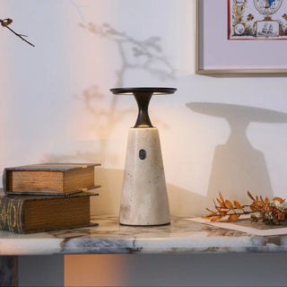 Travertine Terrava Rechargeable Table Lamp