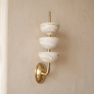 Triple Luxury Alabaster Wall Sconce