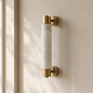 Tube Alabaster Cylinder Wall Lamp