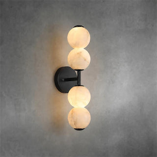 Twin Moon Alabaster Wall Sconce