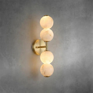 Twin Moon Alabaster Wall Sconce