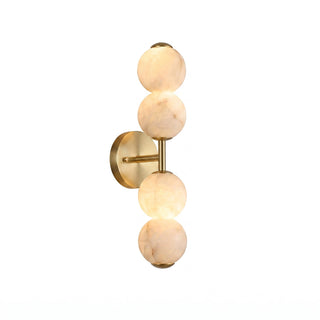 Twin Moon Alabaster Wall Sconce
