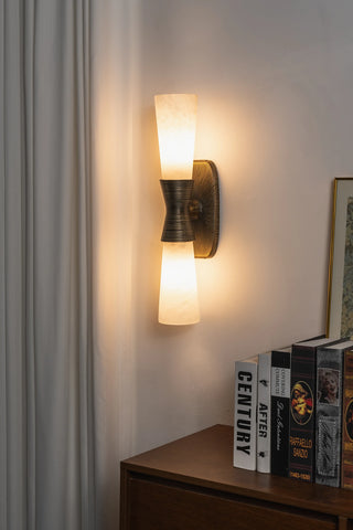 Twist Tapered Alabaster Wall Sconce