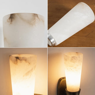 Twist Tapered Alabaster Wall Sconce