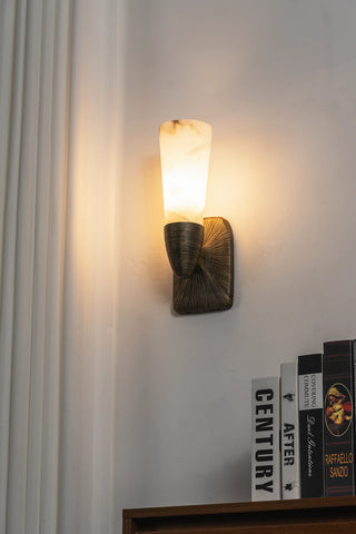 Twist Tapered Alabaster Wall Sconce