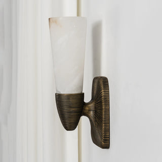 Twist Tapered Alabaster Wall Sconce