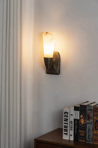 Twist Tapered Alabaster Wall Sconce