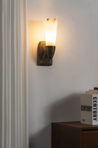 Twist Tapered Alabaster Wall Sconce