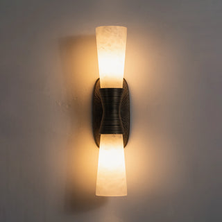 Twist Tapered Alabaster Wall Sconce