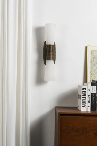 Twist Tapered Alabaster Wall Sconce