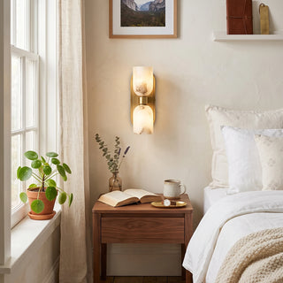 Up-Down Alabaster Duo Wall Sconce