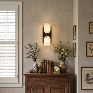 Up-Down Alabaster Duo Wall Sconce