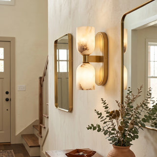 Up-Down Alabaster Duo Wall Sconce