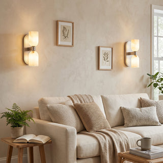 Up-Down Alabaster Duo Wall Sconce