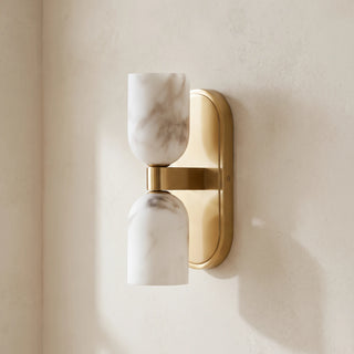 Up-Down Alabaster Duo Wall Sconce