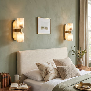 Up-Down Alabaster Duo Wall Sconce