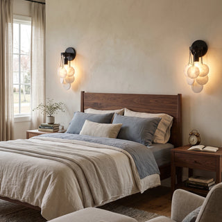 Veloria Cascading Alabaster Disc Wall Sconce