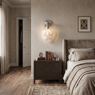 Veloria Cascading Alabaster Disc Wall Sconce