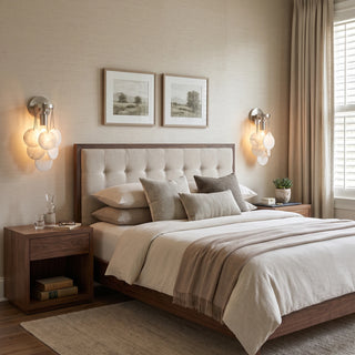 Veloria Cascading Alabaster Disc Wall Sconce
