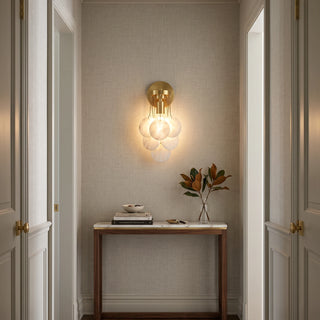 Veloria Cascading Alabaster Disc Wall Sconce