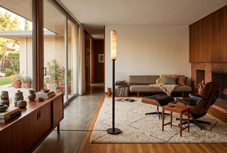Verena Stacked Alabaster Column Floor Lamp