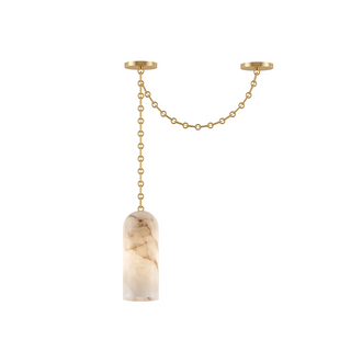 Verian Alabaster Capsule Chain Chandelier