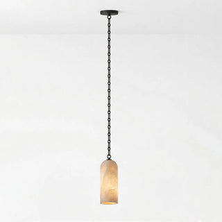 Verian Alabaster Capsule Chain Chandelier