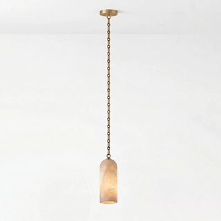 Verian Alabaster Capsule Chain Chandelier