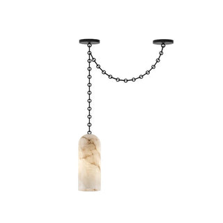 Verian Alabaster Capsule Chain Chandelier