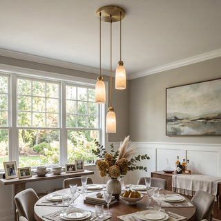 Verity Alabaster Dome Spiral Chandelier