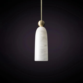 Verity Alabaster Dome Spiral Chandelier