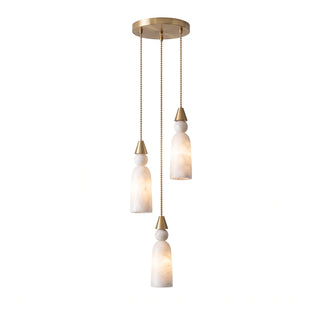 Verity Alabaster Dome Spiral Chandelier
