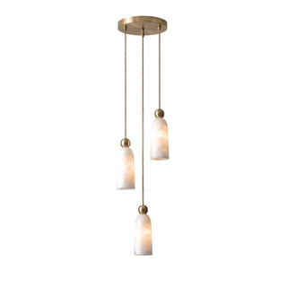 Verity Alabaster Dome Spiral Chandelier