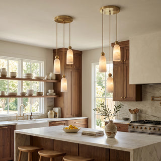 Verity Alabaster Dome Spiral Chandelier
