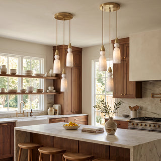 Verity Alabaster Dome Spiral Chandelier