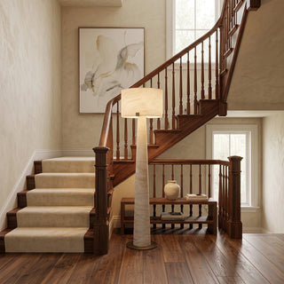 Verity Tapered Column Alabaster Floor Lamp