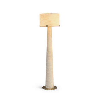 Verity Tapered Column Alabaster Floor Lamp