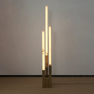 Vertical Alabaster Geometric Floor Lamp