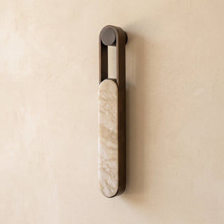 Vertical Ring Handle Alabaster Wall Lamp